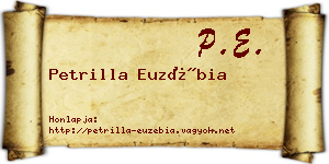 Petrilla Euzébia névjegykártya